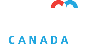 ECAIT Logo with blue and red half circles dotting the "I"